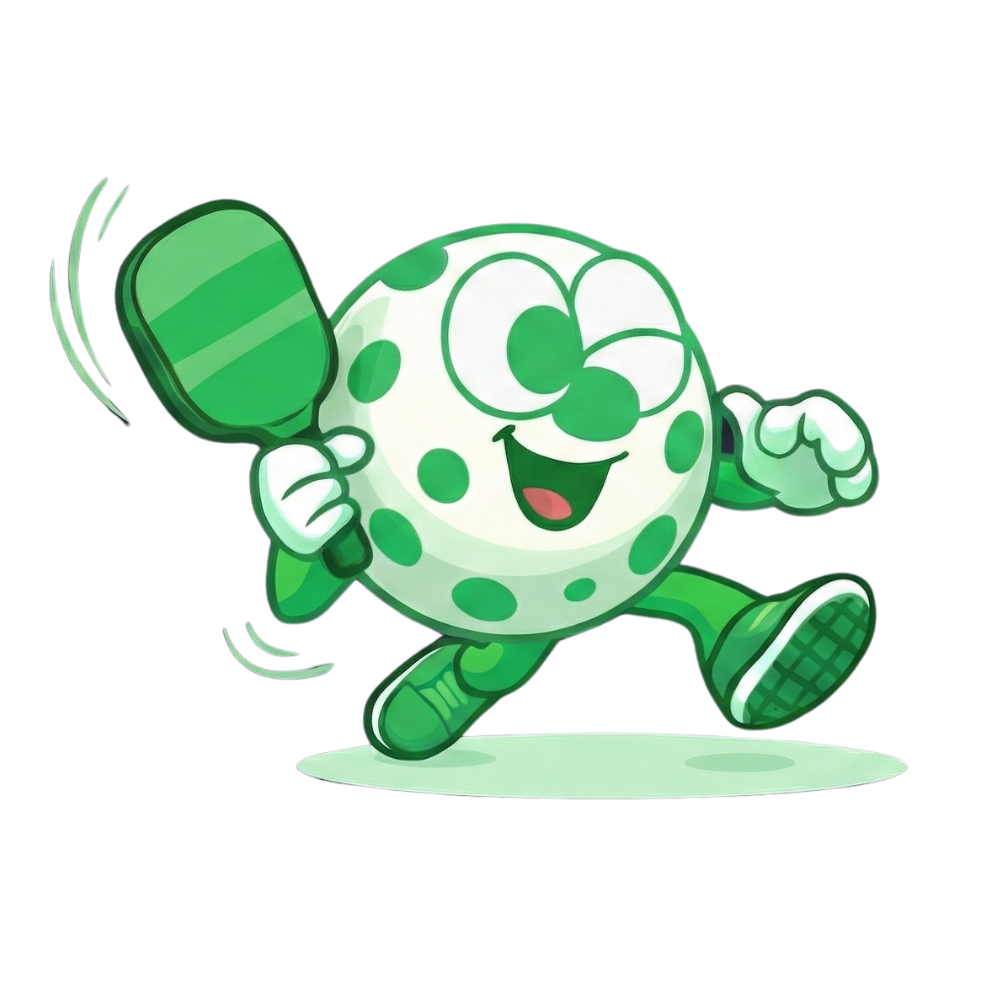Dinkli Mascot Playing Pickleball