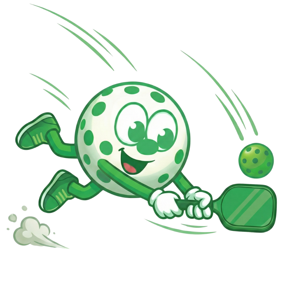 Dinkli Mascot Playing Pickleball